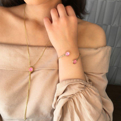 Pulseira Brilhato Abalone Folheado a Ouro