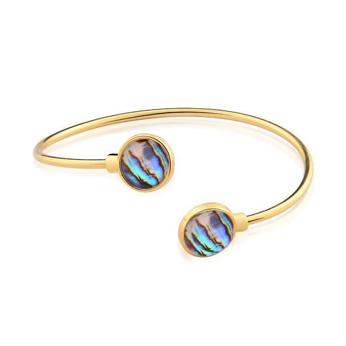 Pulseira Brilhato Abalone Folheado a Ouro