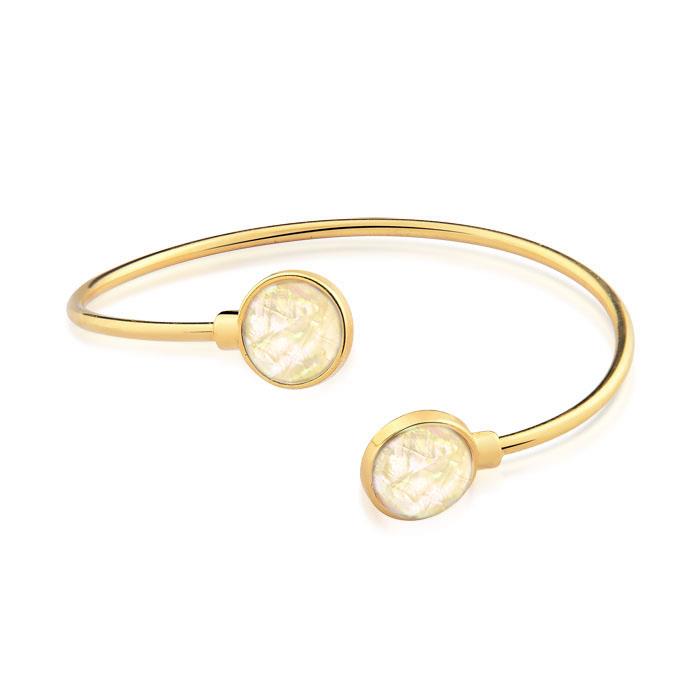 Pulseira Brilhato Abalone Folheado a Ouro