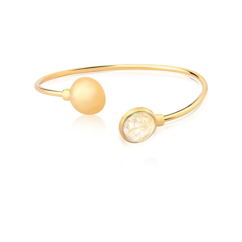 Pulseira Brilhato Pedras Naturais Brasileiras — Folheado a Ouro