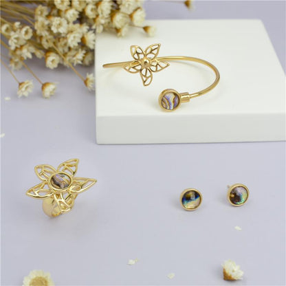 Pulseira Possebon Folheada a Ouro - Pedra Natural