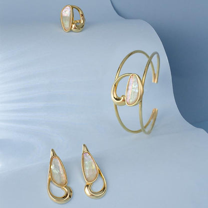 Pulseira Brilhato Pedras Naturais Brasileiras - Folheado a ouro