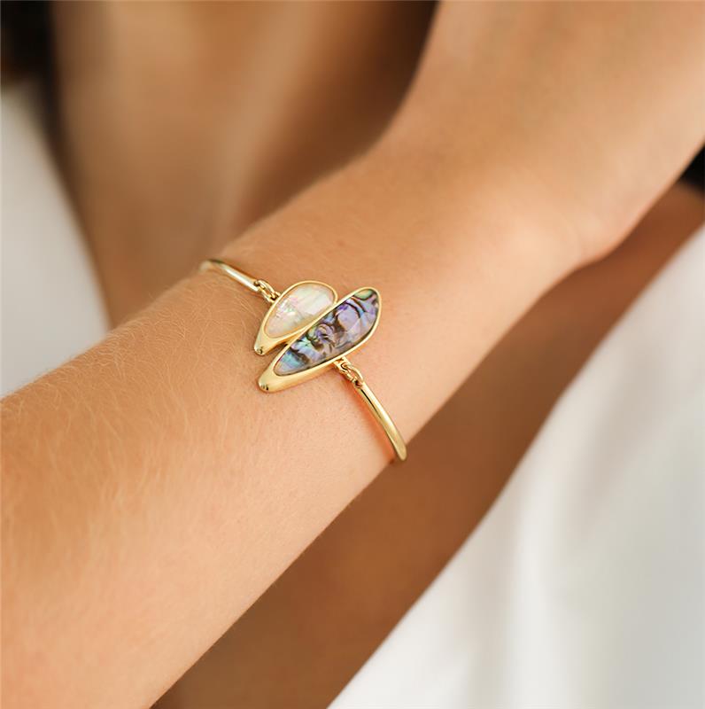 Pulseira Brilhato Pedras Naturais Brasileiras - Folheado a ouro