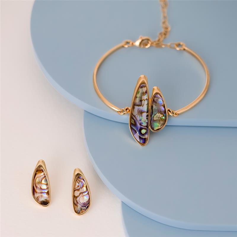 Pulseira Brilhato Pedras Naturais Brasileiras - Folheado a ouro