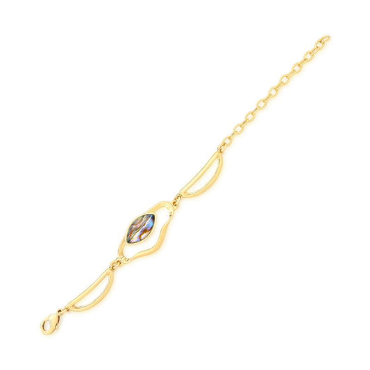 Pulseira Brilhato Pedras Naturais Brasileiras - Folheado a ouro