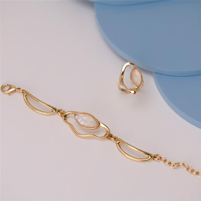 Pulseira Brilhato Pedras Naturais Brasileiras - Folheado a ouro