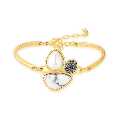 Pulseira Possebon Folheada a Ouro - Pedra Natural