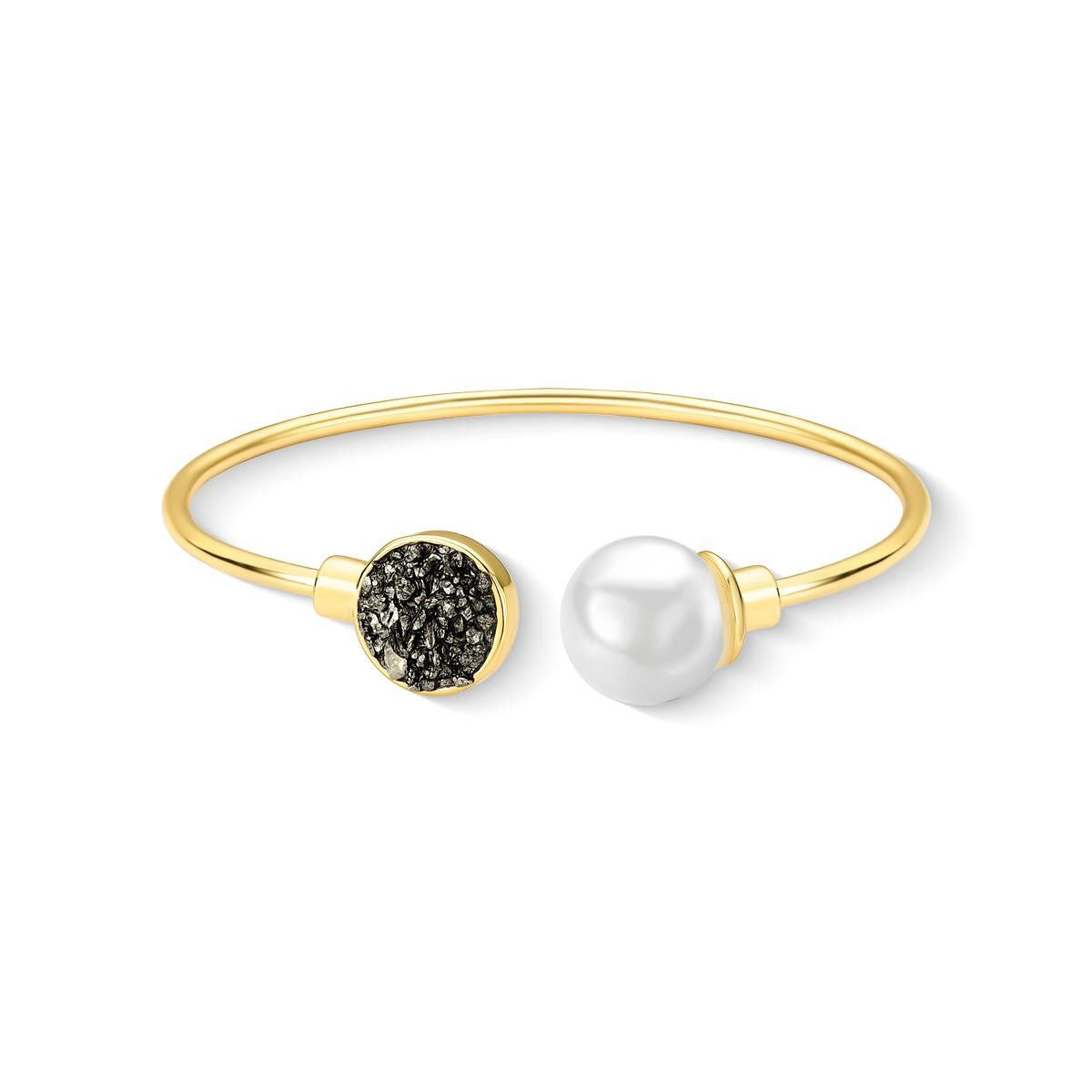 Pulseira Brilhato Pedras Naturais Brasileiras — Folheado a Ouro