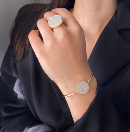 Pulseira Brilhato Pedras Naturais Brasileiras — Folheado a Ouro