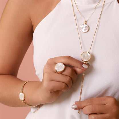 Pulseira Brilhato Pedras Naturais Brasileiras — Folheado a Ouro
