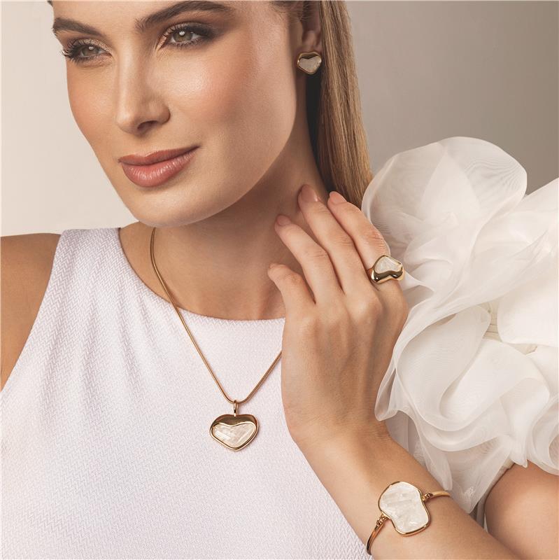 Pulseira Possebon Folheada a Ouro - Pedra Natural