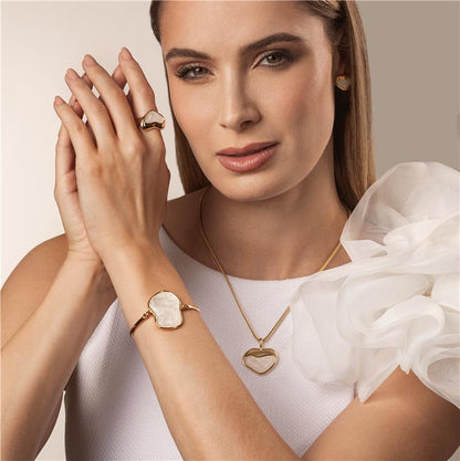 Pulseira Possebon Folheada a Ouro - Pedra Natural