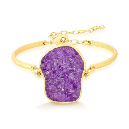 Pulseira Possebon Folheada a Ouro - Pedra Natural