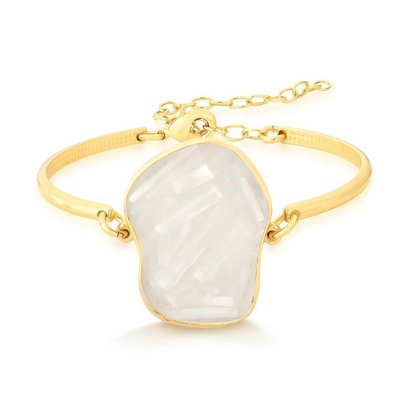 Pulseira Possebon Folheada a Ouro - Pedra Natural