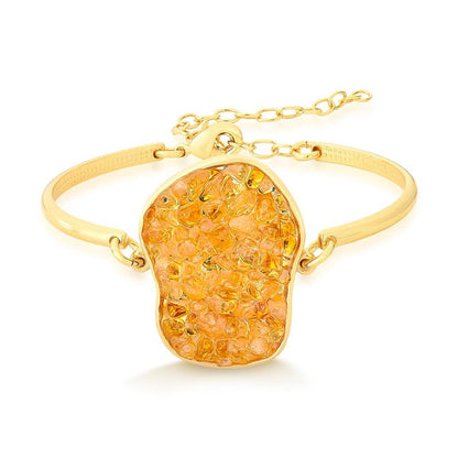 Pulseira Possebon Folheada a Ouro - Pedra Natural