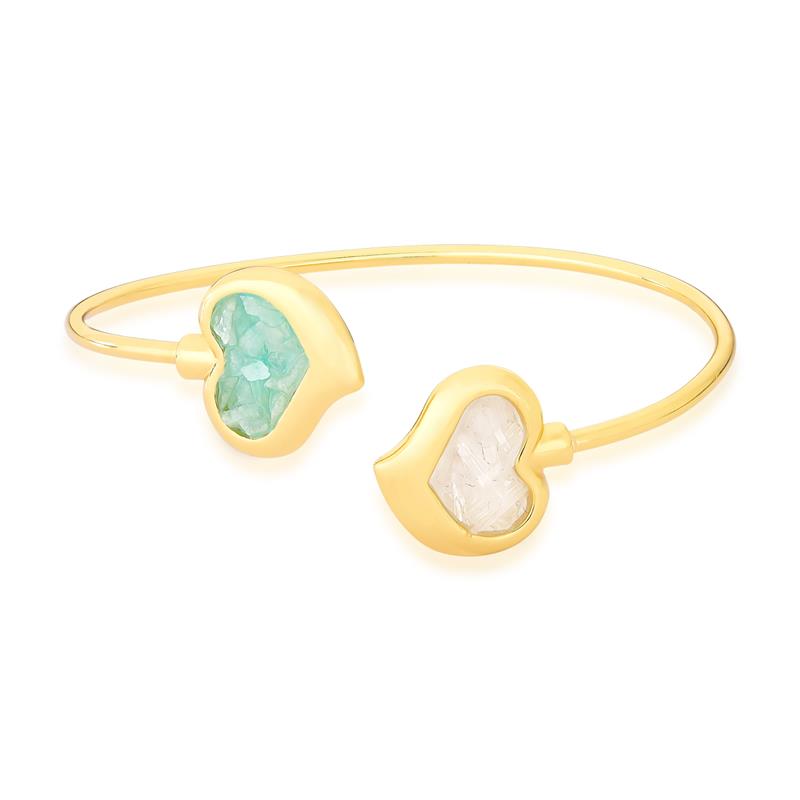 Pulseira Brilhato Pedras Naturais Brasileiras — Folheado a Ouro