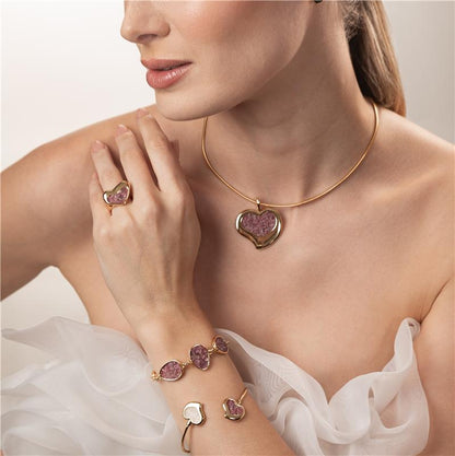 Pulseira Possebon Folheada a Ouro - Pedra Natural