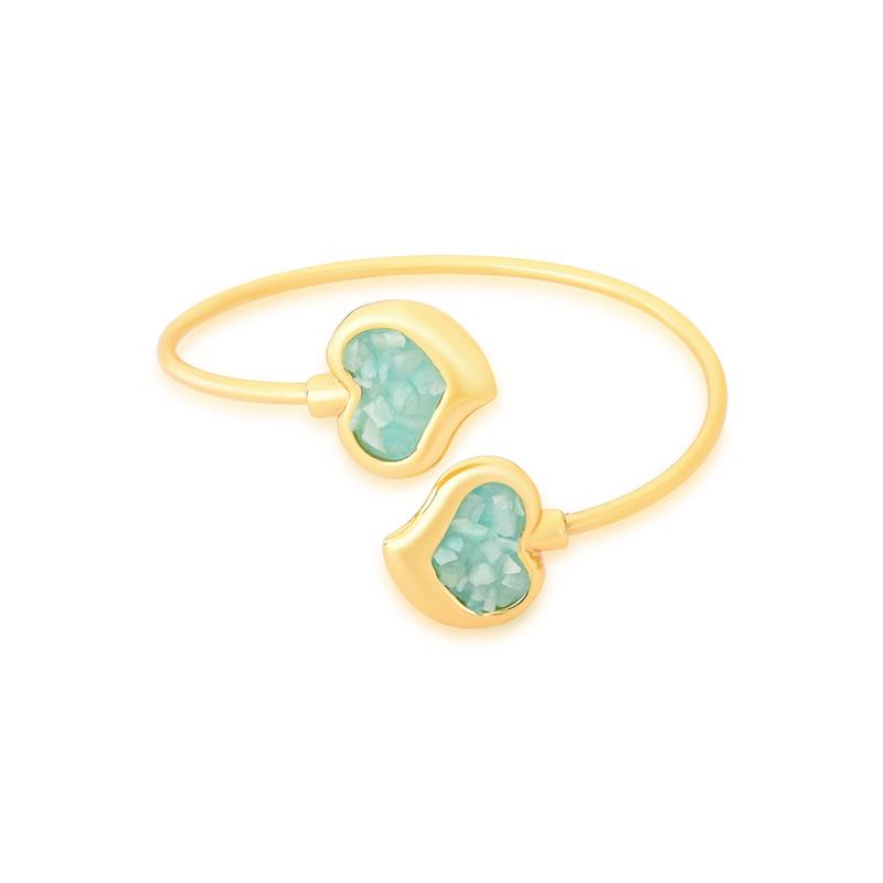 Pulseira Possebon Folheada a Ouro - Pedra Natural