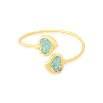 Pulseira Possebon Folheada a Ouro - Pedra Natural