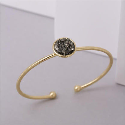 Pulseira Brilhato Pedras Naturais Brasileiras — Folheado a Ouro