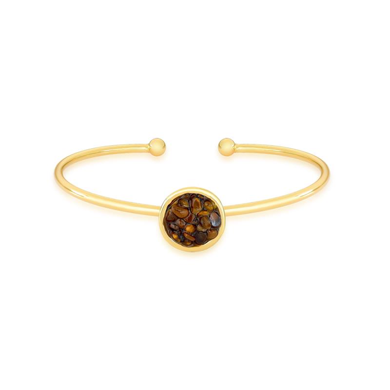 Pulseira Brilhato Pedras Naturais Brasileiras — Folheado a Ouro