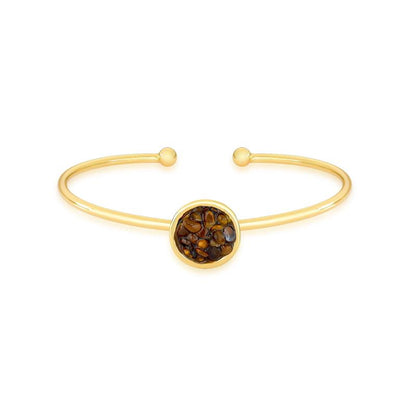 Pulseira Brilhato Pedras Naturais Brasileiras — Folheado a Ouro