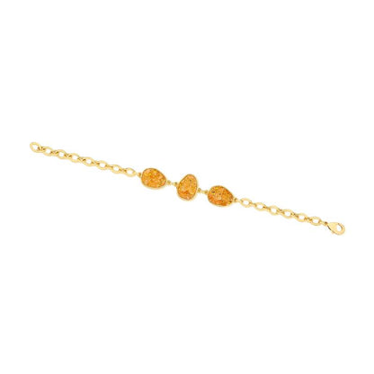 Pulseira Possebon Folheada a Ouro - Pedra Natural