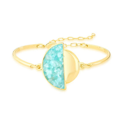 Pulseira Possebon Folheada a Ouro - Pedra Natural