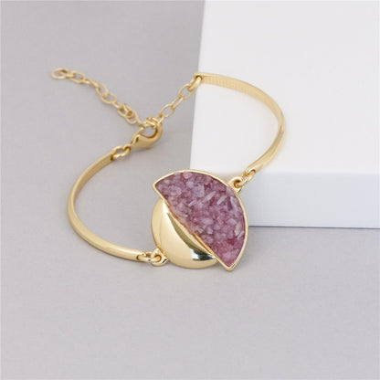 Pulseira Possebon Folheada a Ouro - Pedra Natural