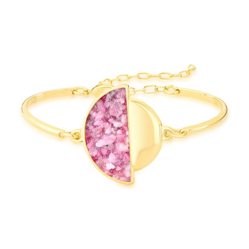 Pulseira Possebon Folheada a Ouro - Pedra Natural