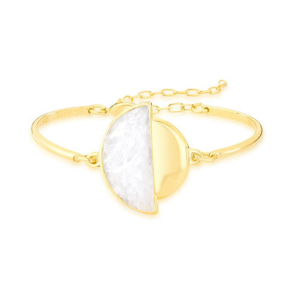 Pulseira Possebon Folheada a Ouro - Pedra Natural