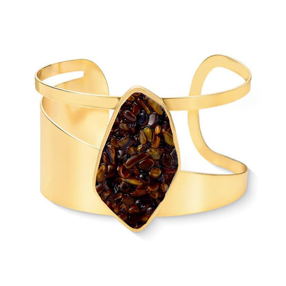 Pulseira Brilhato Pedras Naturais Brasileiras — Folheado a Ouro