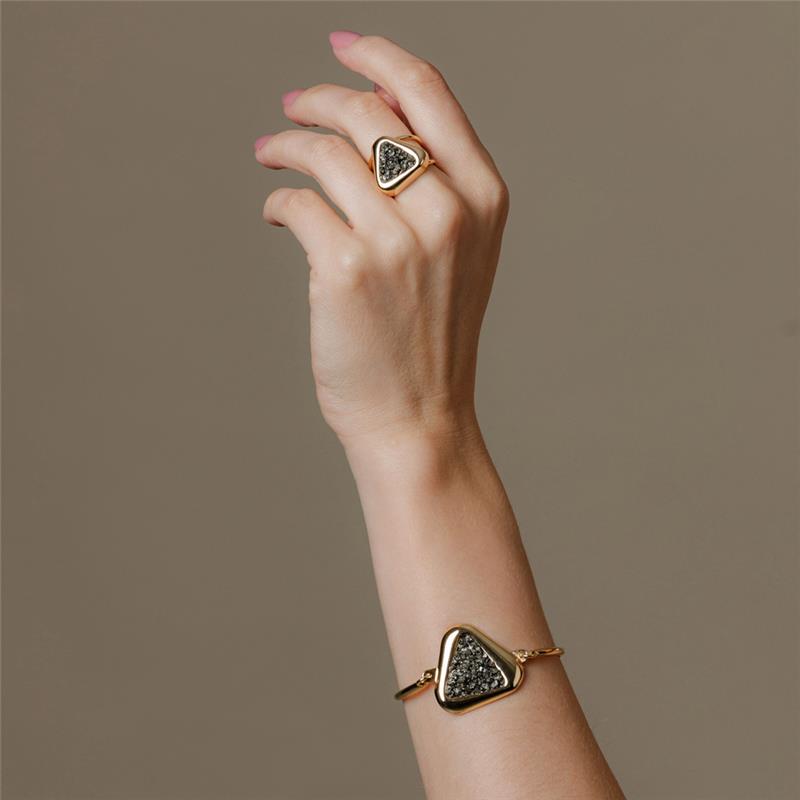 Pulseira Brilhato Pedras Naturais Brasileiras — Folheado a Ouro
