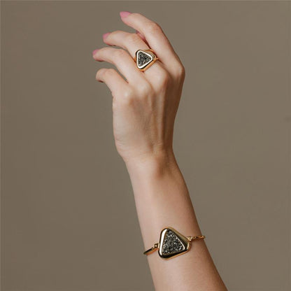 Pulseira Brilhato Pedras Naturais Brasileiras — Folheado a Ouro