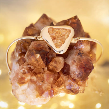 Pulseira Brilhato Pedras Naturais Brasileiras — Folheado a Ouro