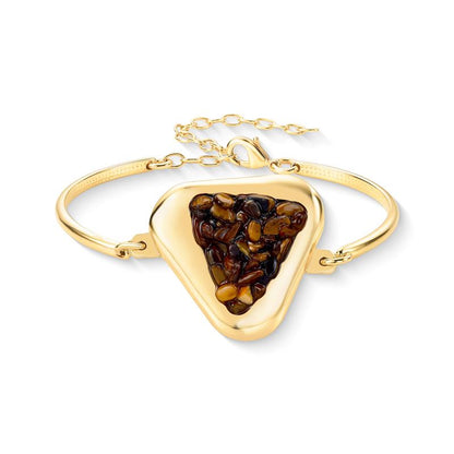 Pulseira Brilhato Pedras Naturais Brasileiras — Folheado a Ouro