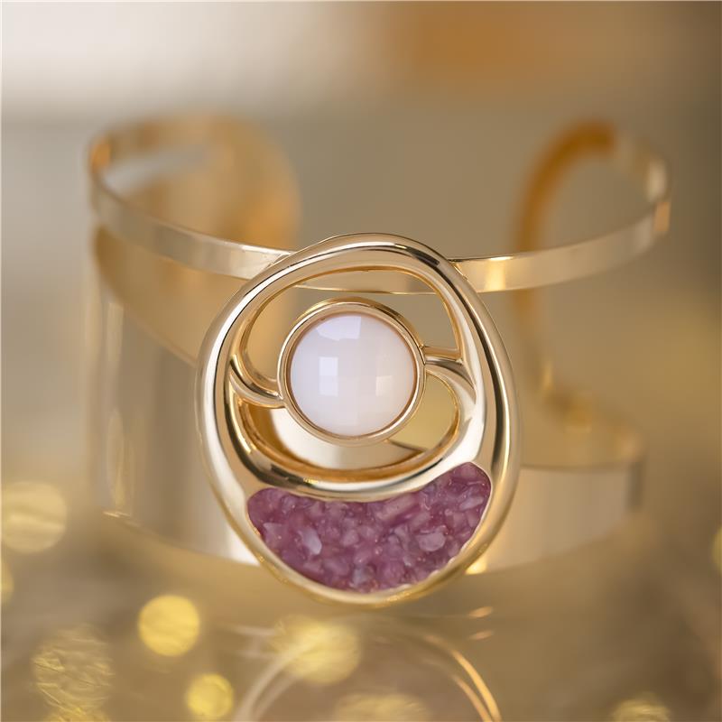 Pulseira Brilhato Pedras Naturais Brasileiras — Folheado a Ouro