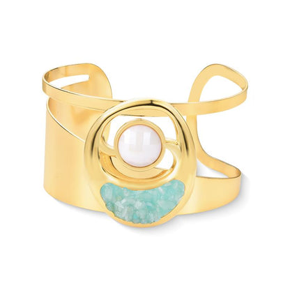 Pulseira Brilhato Pedras Naturais Brasileiras — Folheado a Ouro