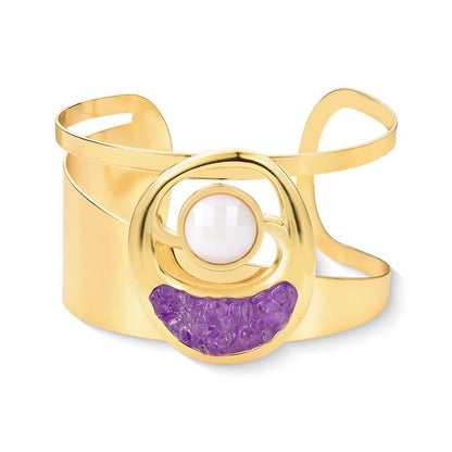 Pulseira Brilhato Pedras Naturais Brasileiras — Folheado a Ouro