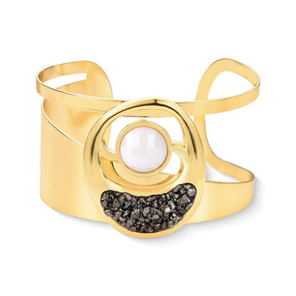 Pulseira Brilhato Pedras Naturais Brasileiras — Folheado a Ouro