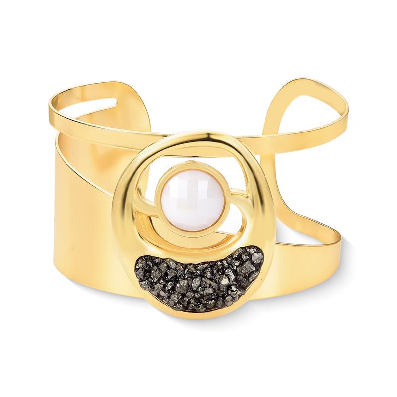 Pulseira Brilhato Pedras Naturais Brasileiras — Folheado a Ouro
