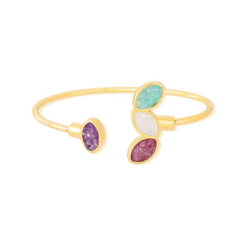Pulseira Brilhato Pedras Naturais Brasileiras — Folheado a Ouro