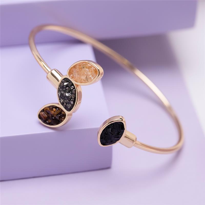 Pulseira Brilhato Pedras Naturais Brasileiras — Folheado a Ouro