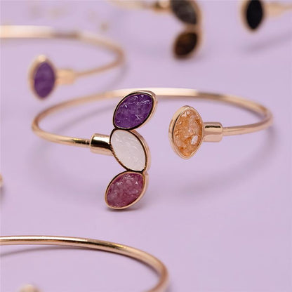 Pulseira Brilhato Pedras Naturais Brasileiras — Folheado a Ouro