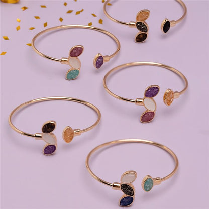 Pulseira Brilhato Pedras Naturais Brasileiras — Folheado a Ouro