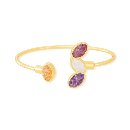Pulseira Brilhato Pedras Naturais Brasileiras — Folheado a Ouro