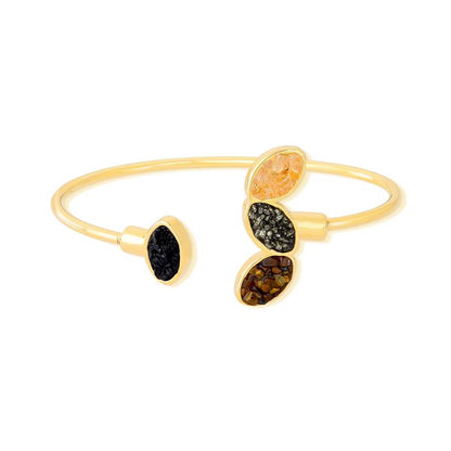 Pulseira Brilhato Pedras Naturais Brasileiras — Folheado a Ouro