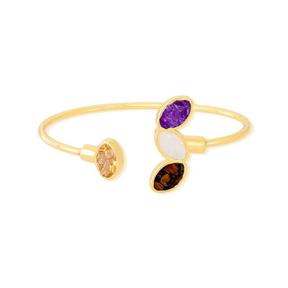 Pulseira Brilhato Pedras Naturais Brasileiras — Folheado a Ouro
