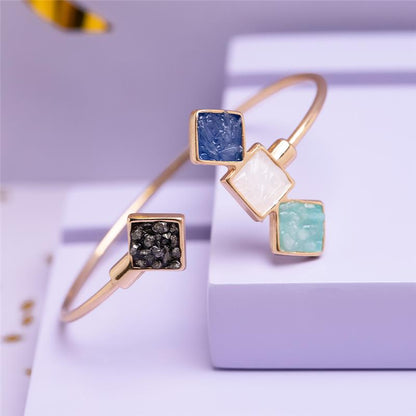 Pulseira Brilhato Pedras Naturais Brasileiras — Folheado a Ouro