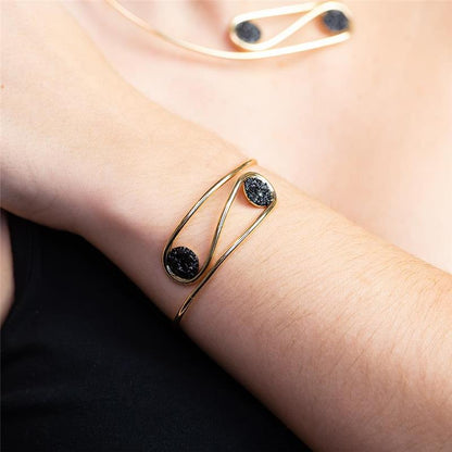 Pulseira Brilhato Pedras Naturais Brasileiras — Folheado a Ouro